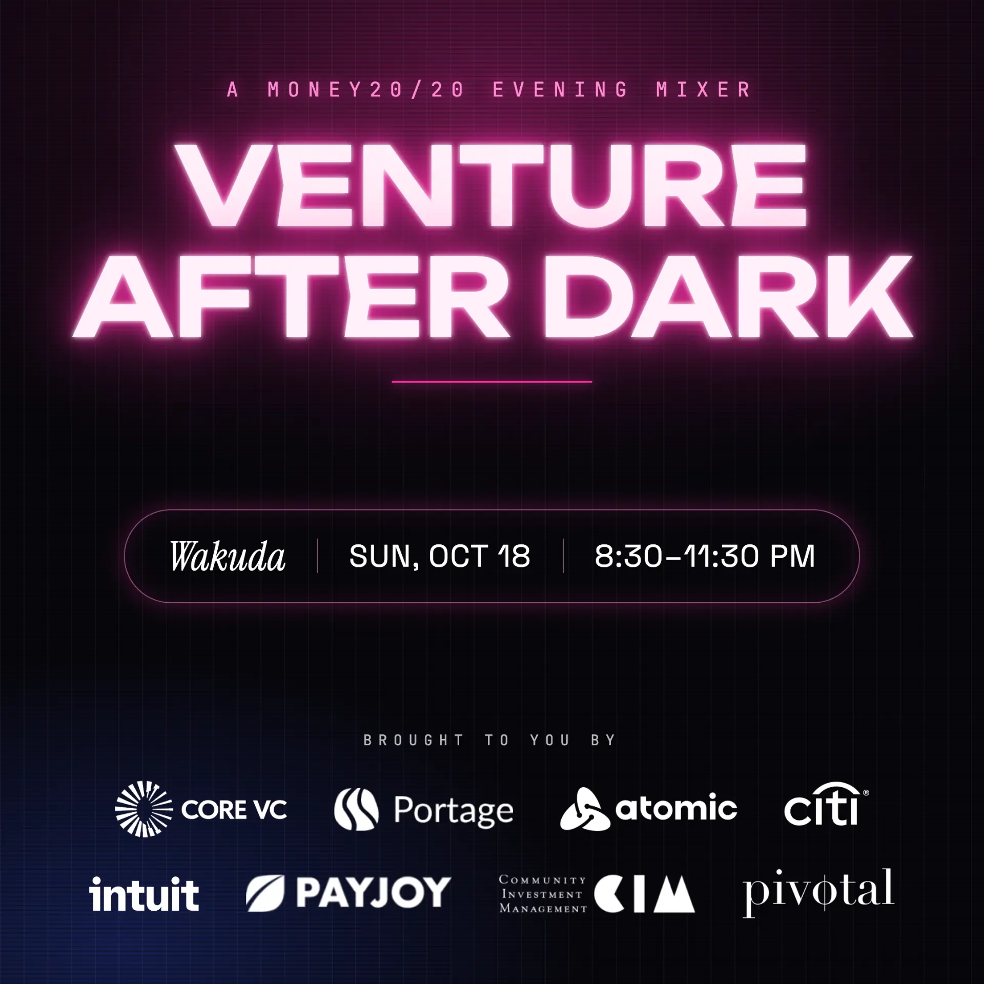 Venture After Dark at Money20/20 — A Sunday evening mixer
